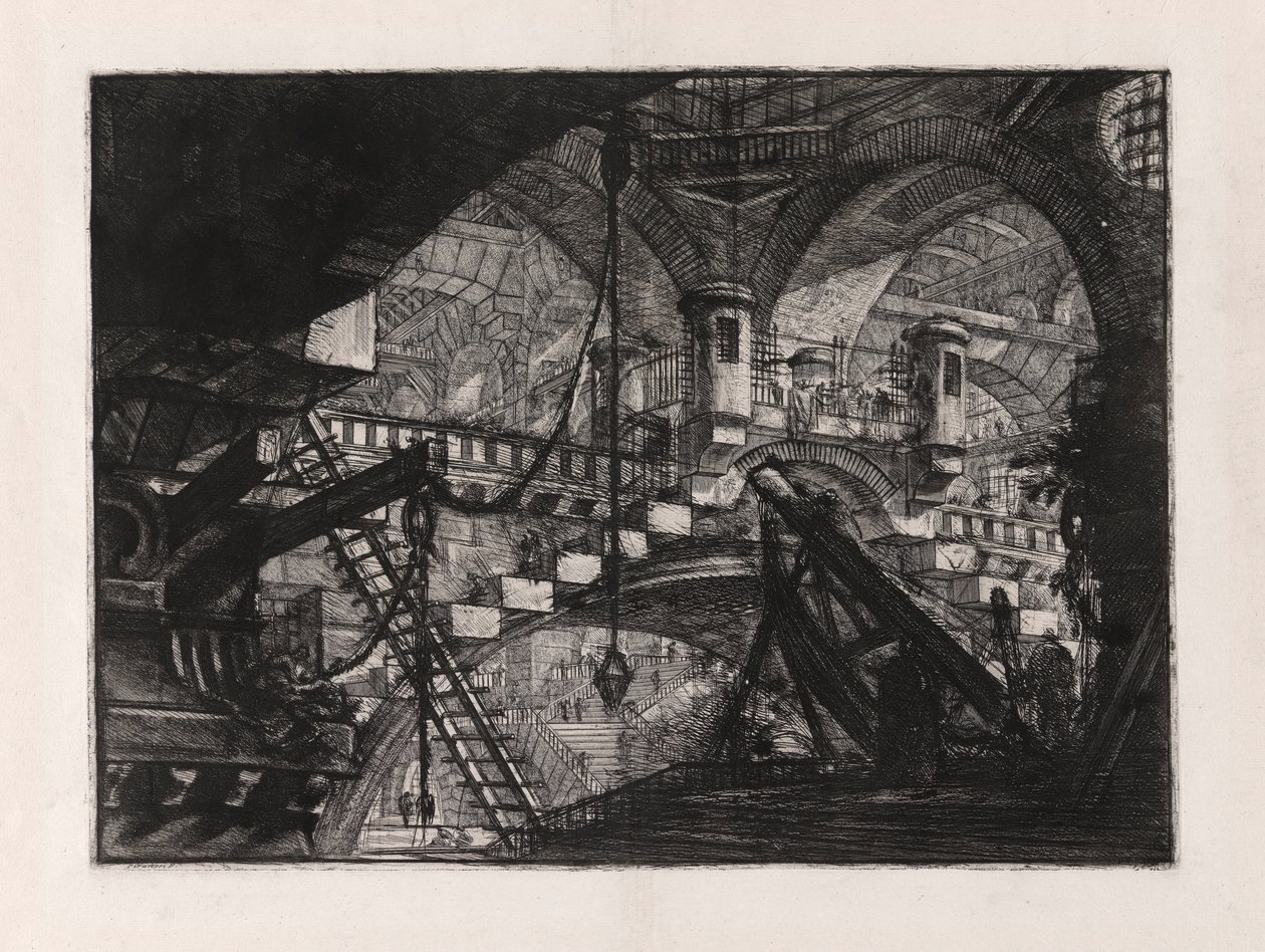 The Arch with a Shell Ornament, plate 11 fra Carceri d av Giovanni Battista Piranesi