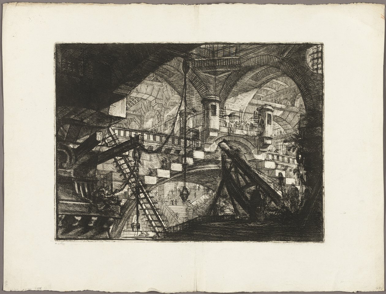The Arch with a Shell Ornament, plate 11 fra Imaginary Prisons av Giovanni Battista Piranesi