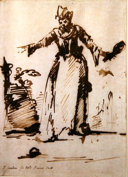 The Cavalier (penn og blekk på papir) av Giovanni Battista Piranesi