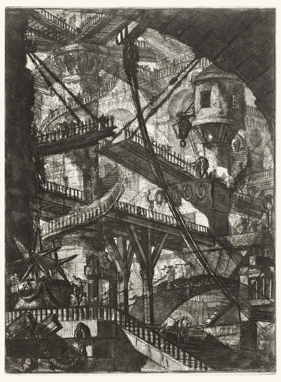Drawbridge, plate VII fra serien Carceri d