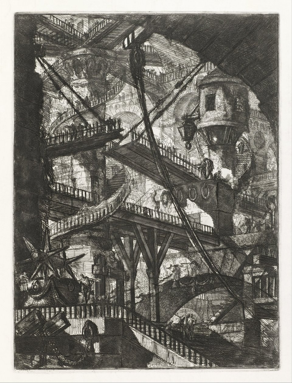 Drawbridge, plate VII fra serien Carceri d