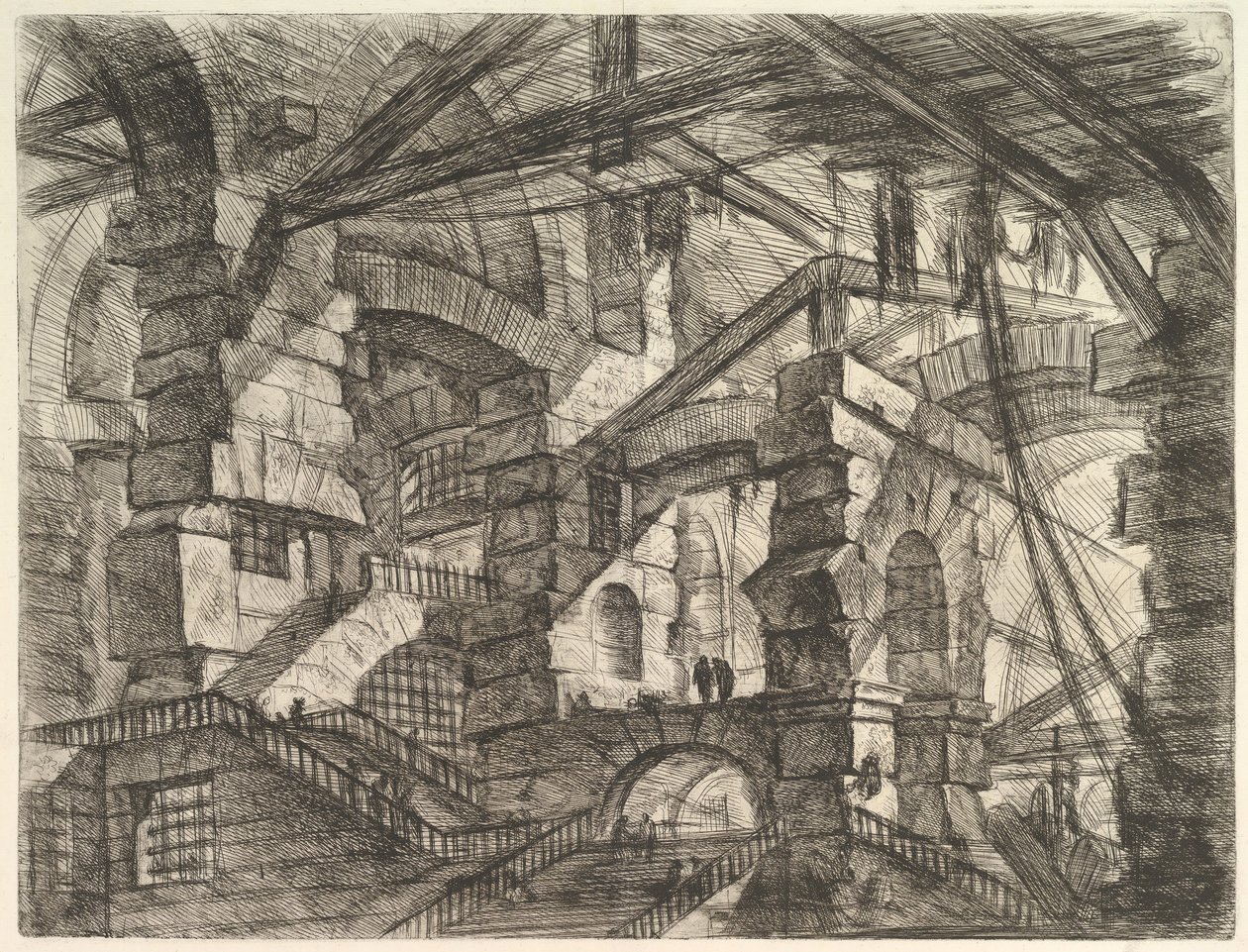 Den gotiske buen, fra Carceri dinvenzione Imaginary Prisons, ca. 1749-50. av Giovanni Battista Piranesi
