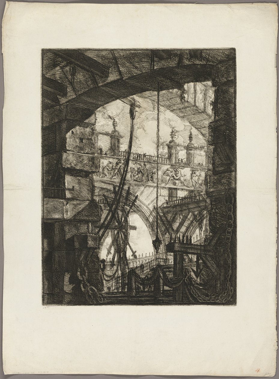 The Grand Piazza, plate 4 fra Imaginary Prisons av Giovanni Battista Piranesi