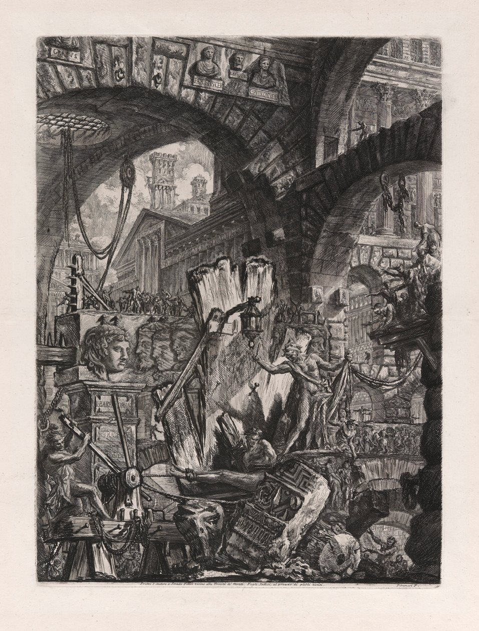 The Man on the Rack, plate 2 fra Carceri d av Giovanni Battista Piranesi