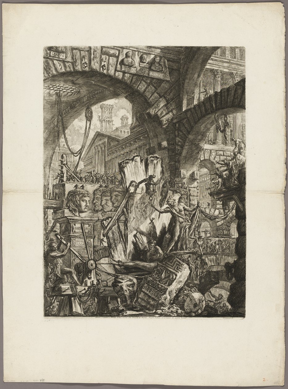 The Man on the Rack, plate 2 fra Imaginary Prisons av Giovanni Battista Piranesi