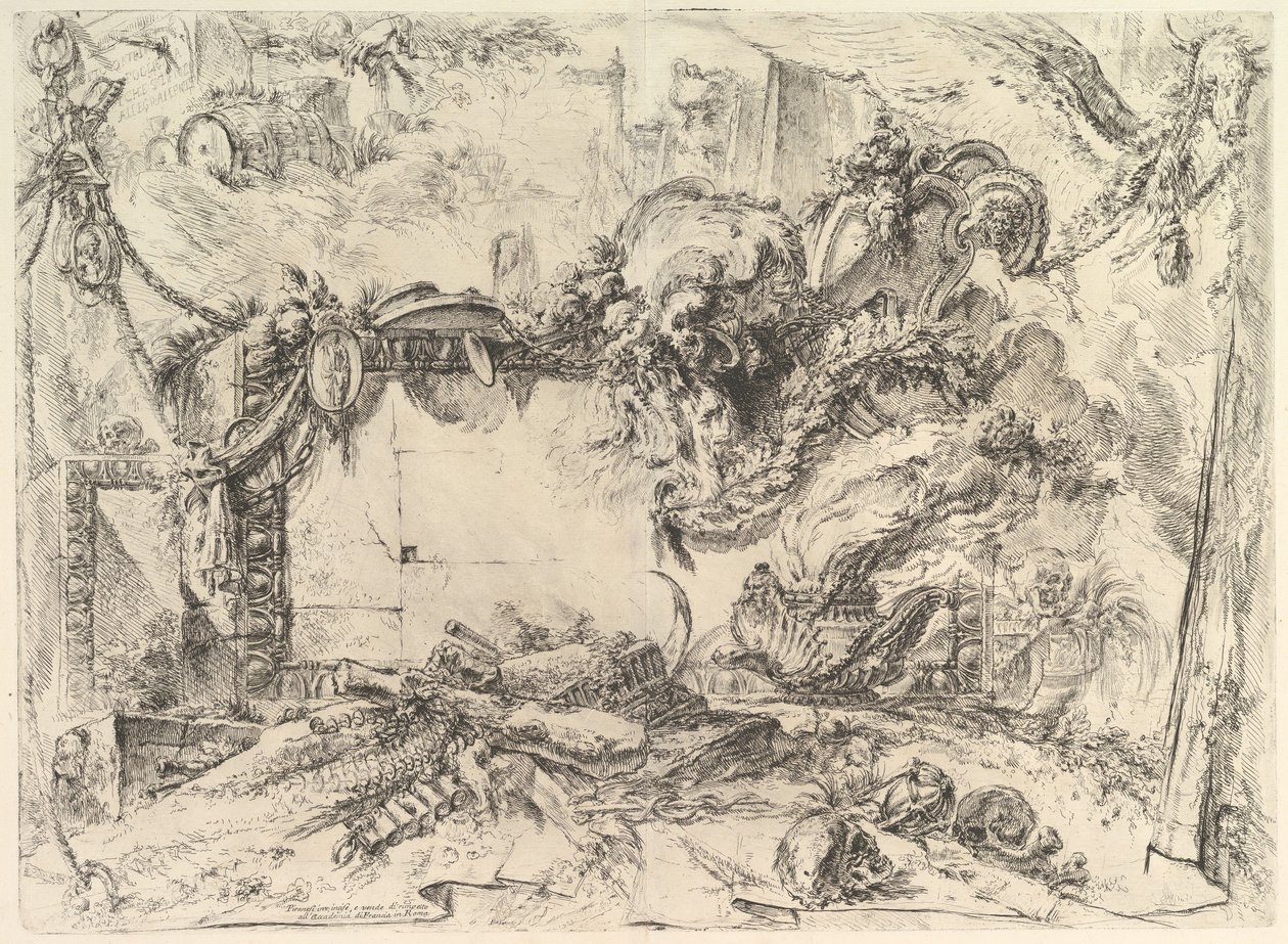 The Monumental Tablet, fra Grotteschi Grotesques, ca. 1748. av Giovanni Battista Piranesi