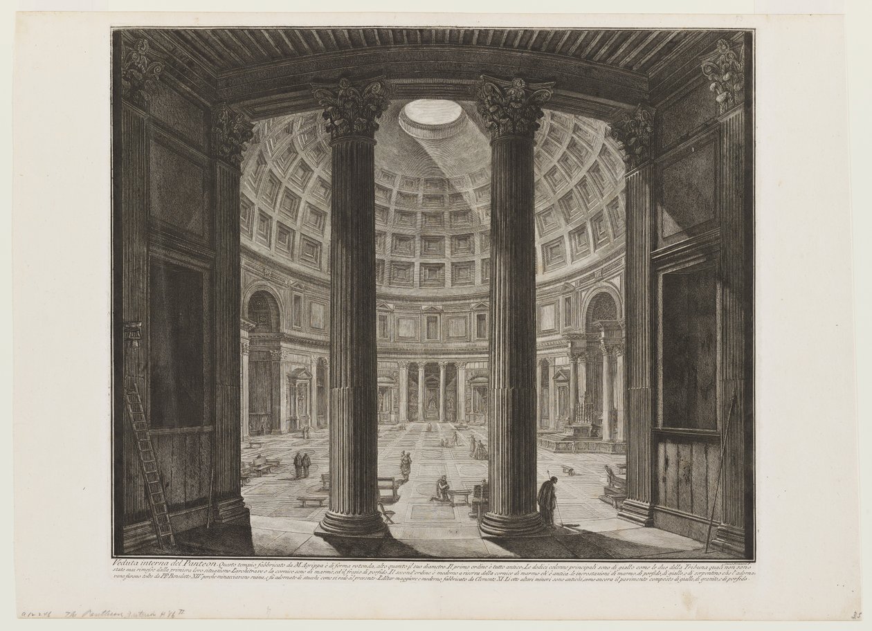 Pantheon, interiør av Giovanni Battista Piranesi