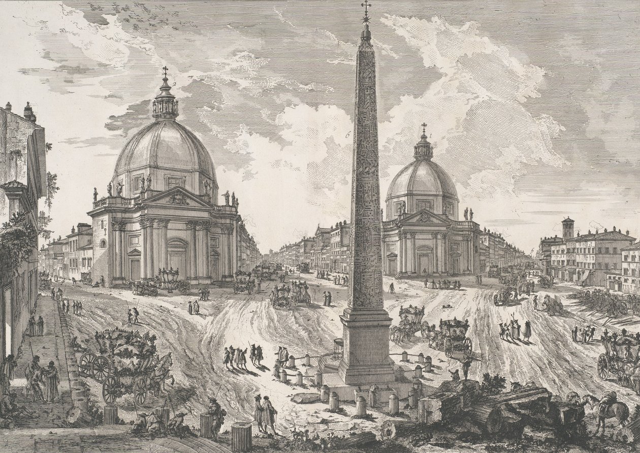 Piazza del Popolo Utsikt over Piazza del Popolo, ca. 1750. av Giovanni Battista Piranesi
