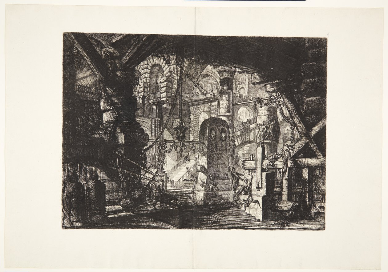 Bryggen med kjeder av Giovanni Battista Piranesi