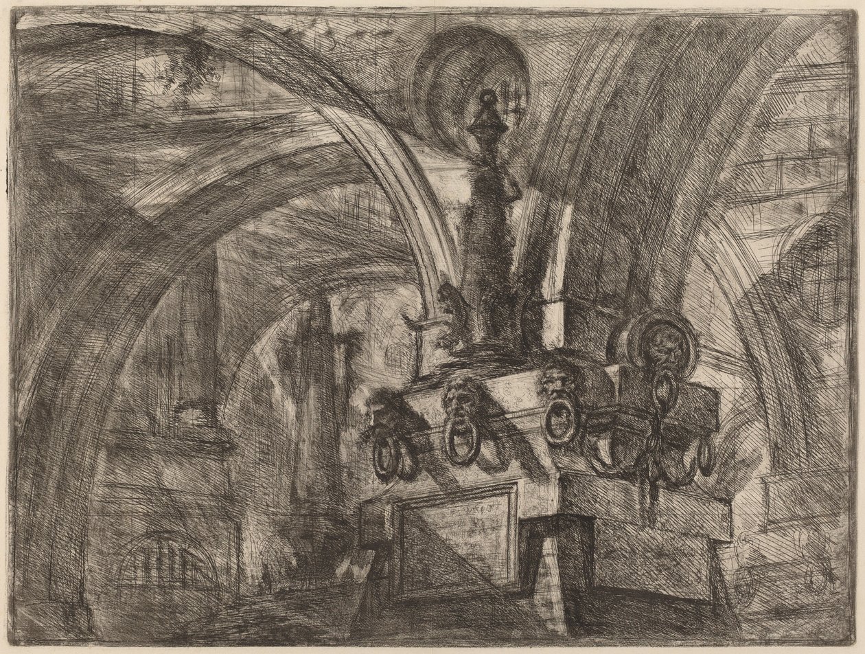 Bryggen med en lampe av Giovanni Battista Piranesi