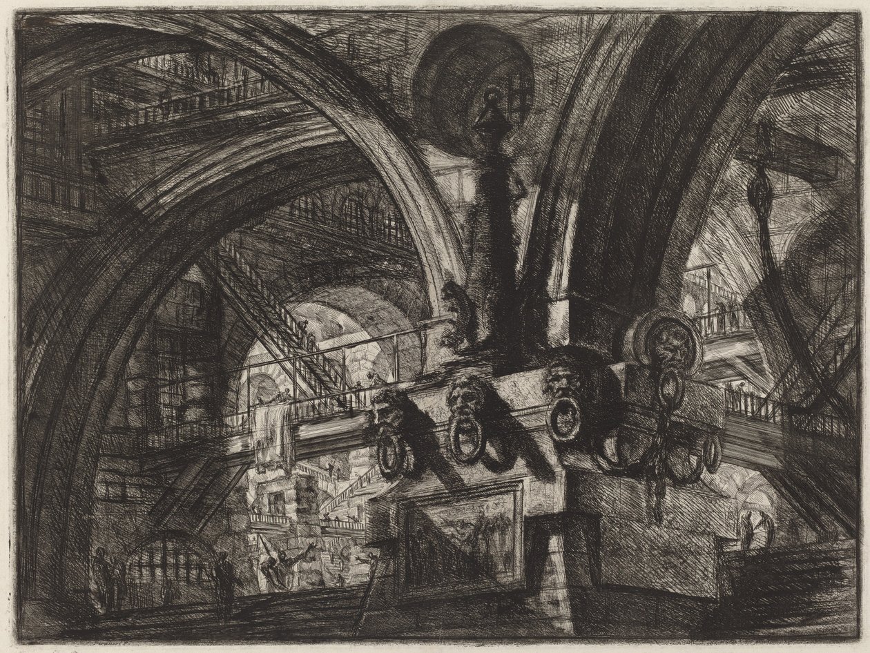 Bryggen med en lampe av Giovanni Battista Piranesi