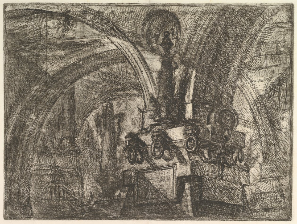 The Pier with a Lamp, fra Carceri dinvenzione Imaginary Prisons, ca. 1749-50. av Giovanni Battista Piranesi