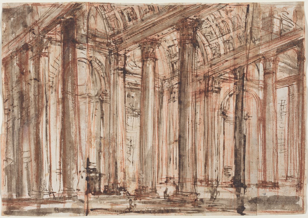 Portikoen til Pantheon av Giovanni Battista Piranesi