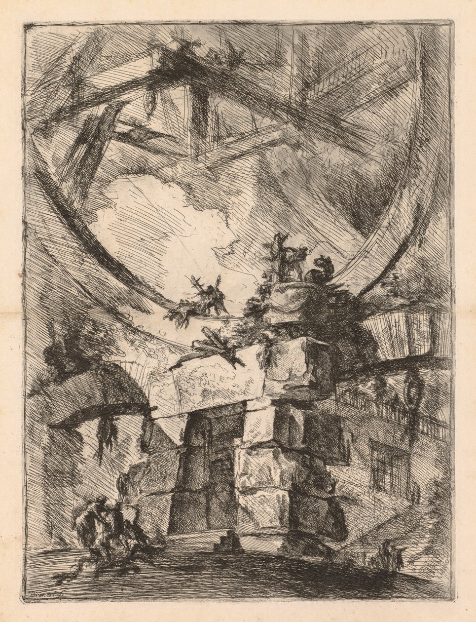 The Prisons: A Prison Door av Giovanni Battista Piranesi