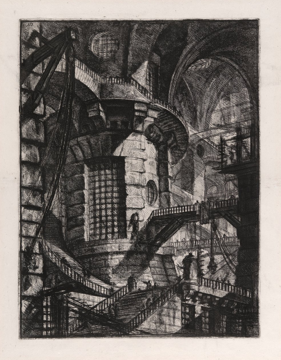 Rundetårnet, plate 3 fra Carceri d av Giovanni Battista Piranesi