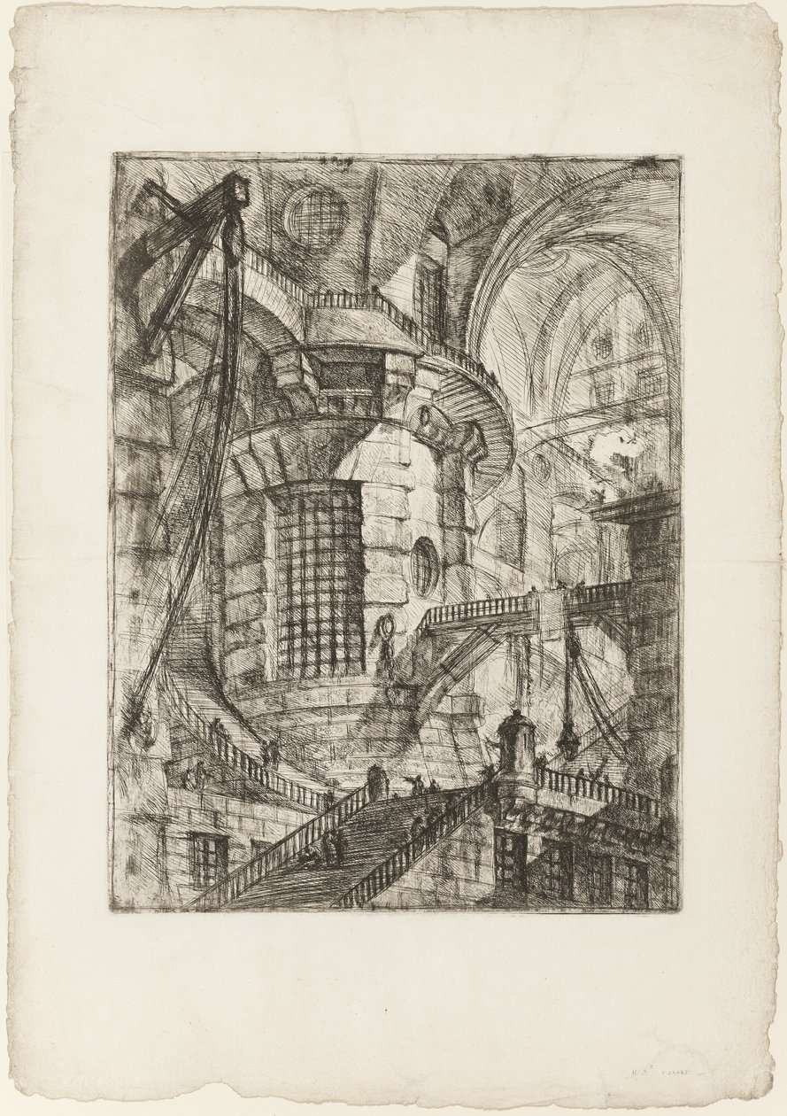 Rundetårnet, plate 3 fra Imaginary Prisons av Giovanni Battista Piranesi