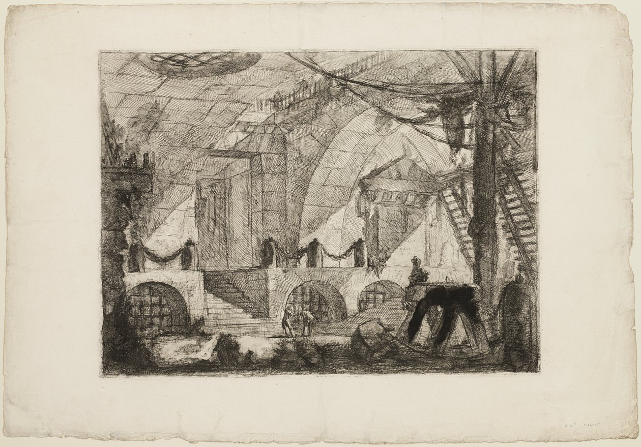 The Sawhorse, plate 12 fra Imaginary Prisons av Giovanni Battista Piranesi