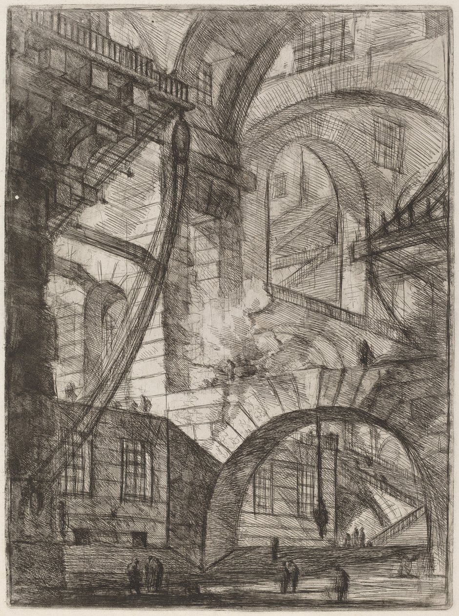 Den rykende brannen av Giovanni Battista Piranesi