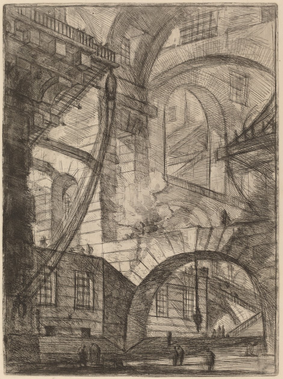 Den rykende brannen av Giovanni Battista Piranesi