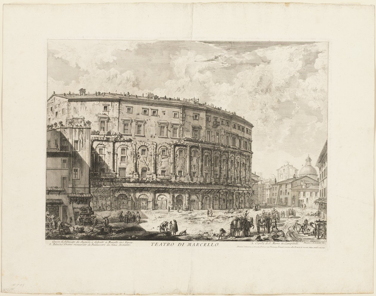 The Theatre of Marcellus, fra Views of Roma av Giovanni Battista Piranesi