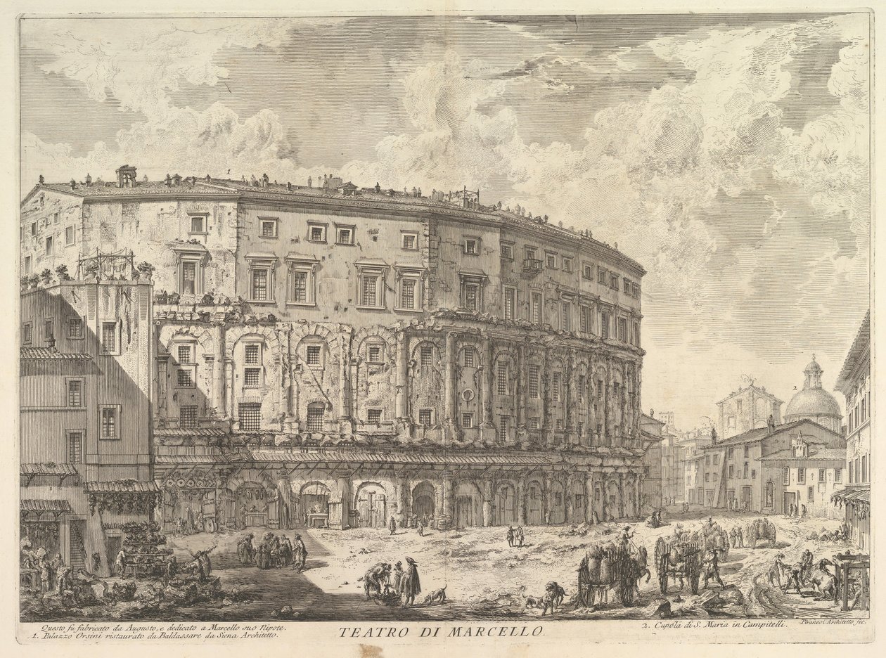 The Theatre of Marcellus Theatre of Marcellus, ca. 1757. av Giovanni Battista Piranesi
