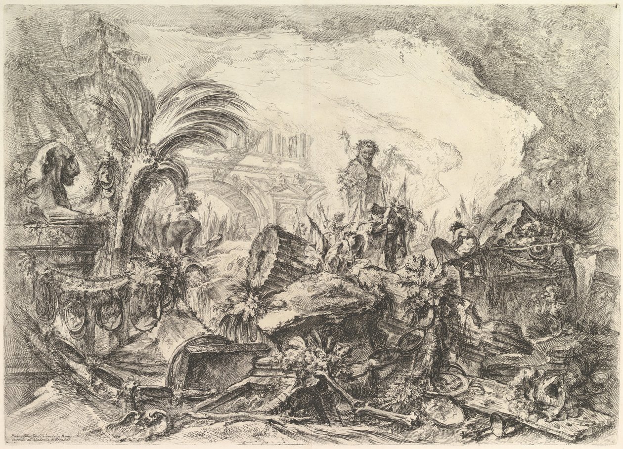 Triumfbuen, fra Grotteschi Grotesques, ca. 1748. av Giovanni Battista Piranesi