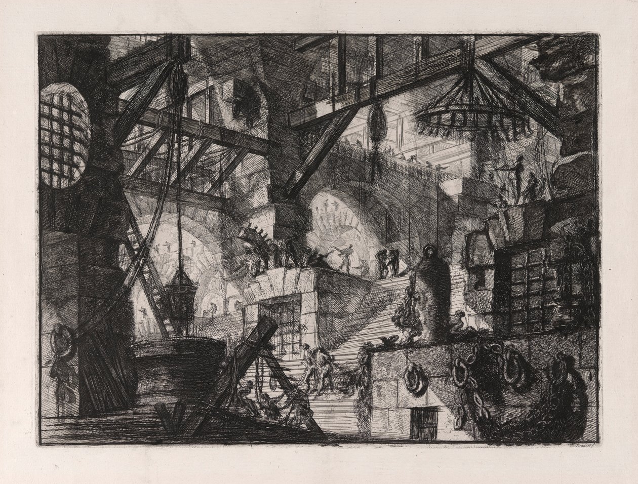 The Well, plate 13 fra Carceri d av Giovanni Battista Piranesi