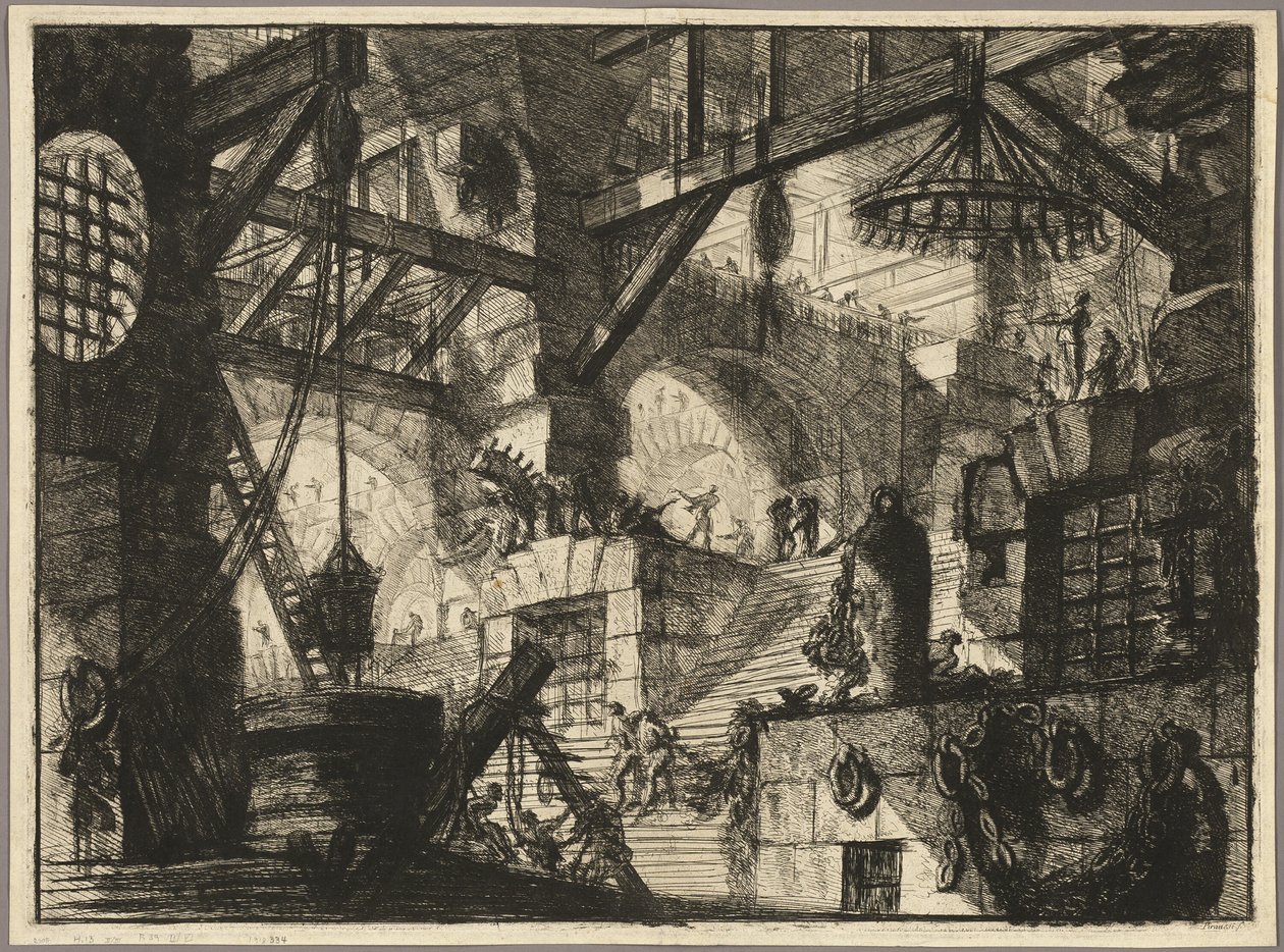 The Well, plate 13 fra Imaginary Prisons av Giovanni Battista Piranesi