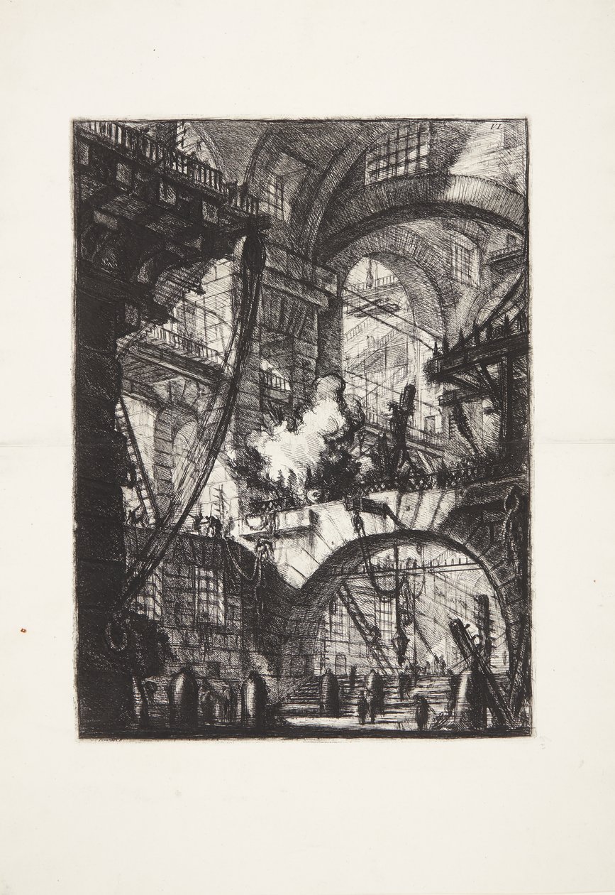 Den rykende brannen av Giovanni Battista Piranesi