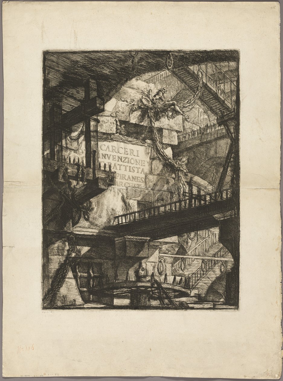 Tittelside fra Imaginary Prisons av Giovanni Battista Piranesi