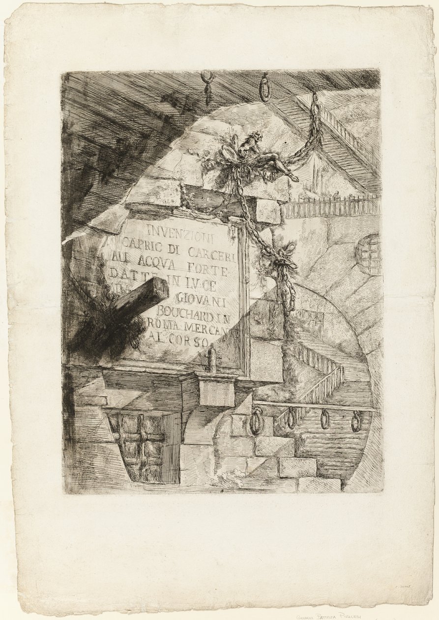 Tittelside fra Imaginary Prisons av Giovanni Battista Piranesi