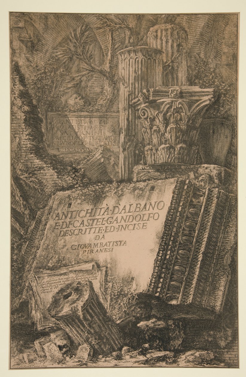 Tittelside: Antichit? d av Giovanni Battista Piranesi