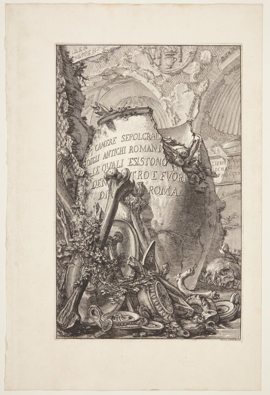 Gravkamre til de gamle romerne, i Roma og utenfor byen av Giovanni Battista Piranesi