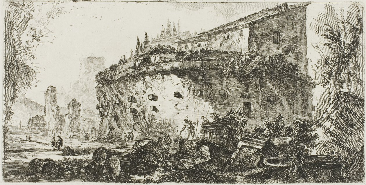 Tomb of the Scipios, plate 18 fra Some Views of Triumphal Arches og andre buer av Giovanni Battista Piranesi