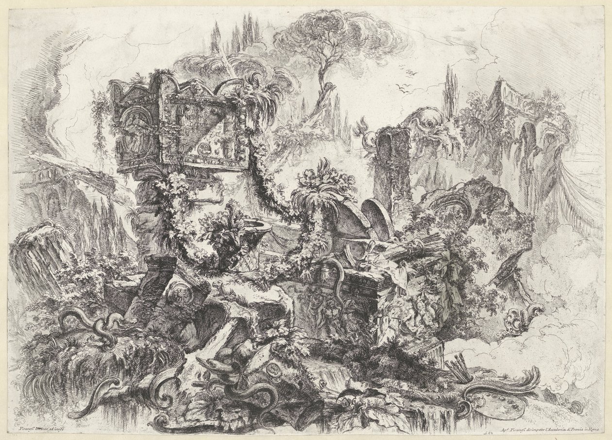Tombs van Nero Dekorative innfall (tidligere serietittel) Grotesques (serietittel) av Giovanni Battista Piranesi