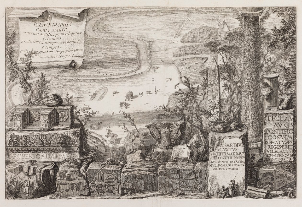 Utsikt over Campus Martius av Giovanni Battista Piranesi