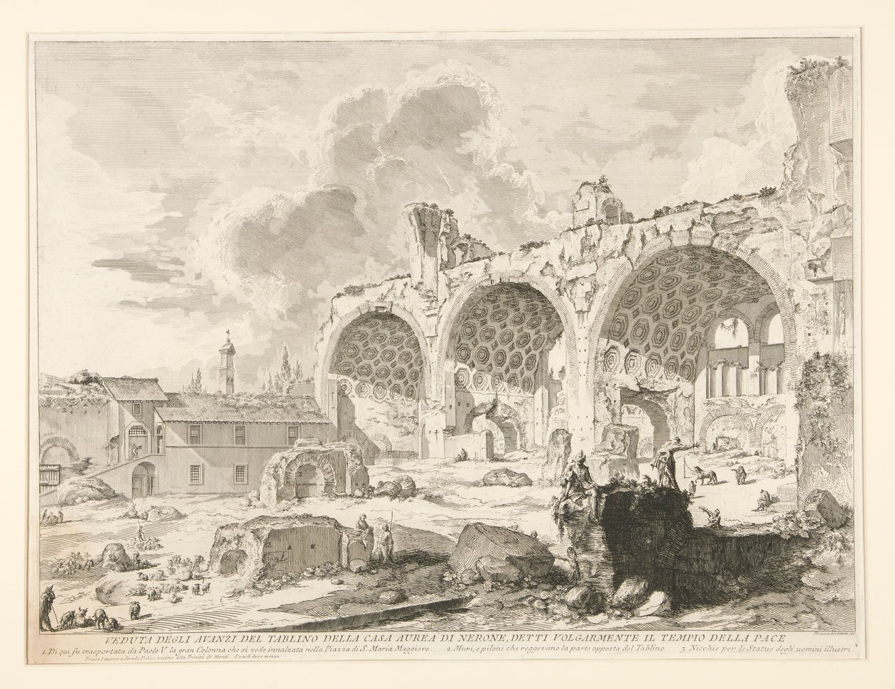 Utsikt over restene av spisesalen til Nero av Giovanni Battista Piranesi