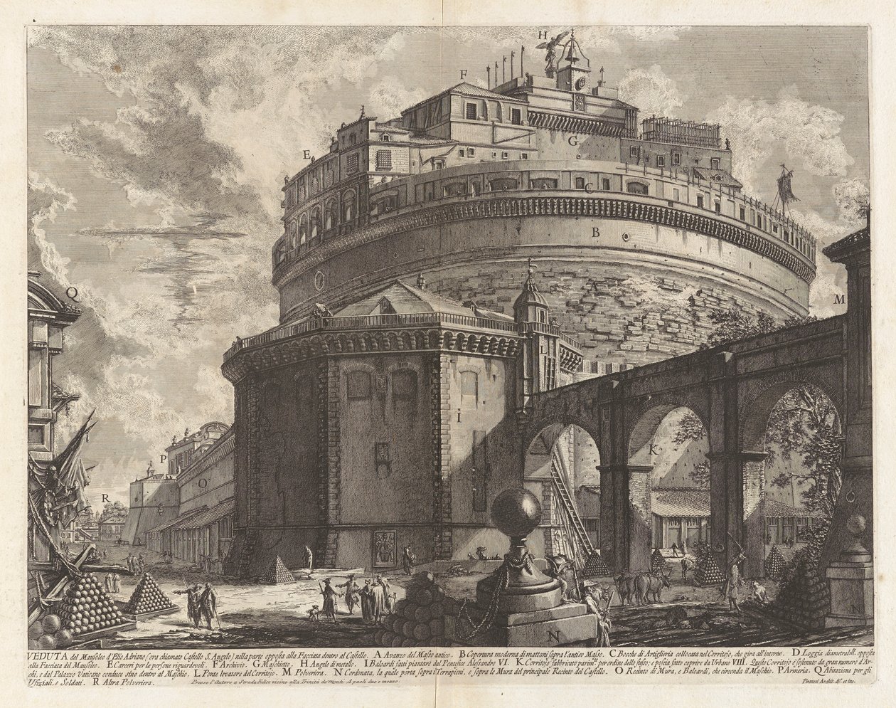Utsikt over mausoleet d av Giovanni Battista Piranesi