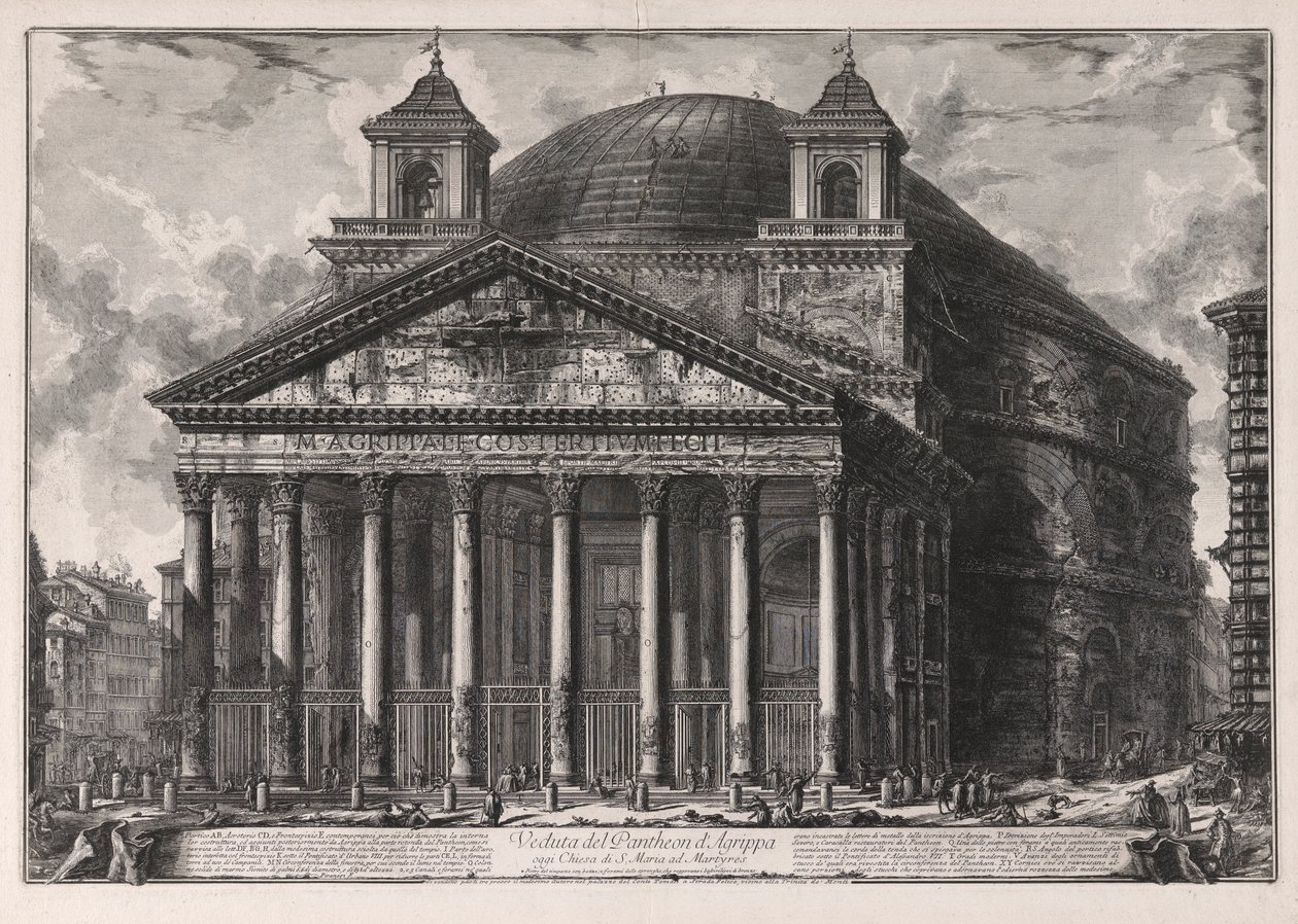 Utsikt over Pantheon d av Giovanni Battista Piranesi