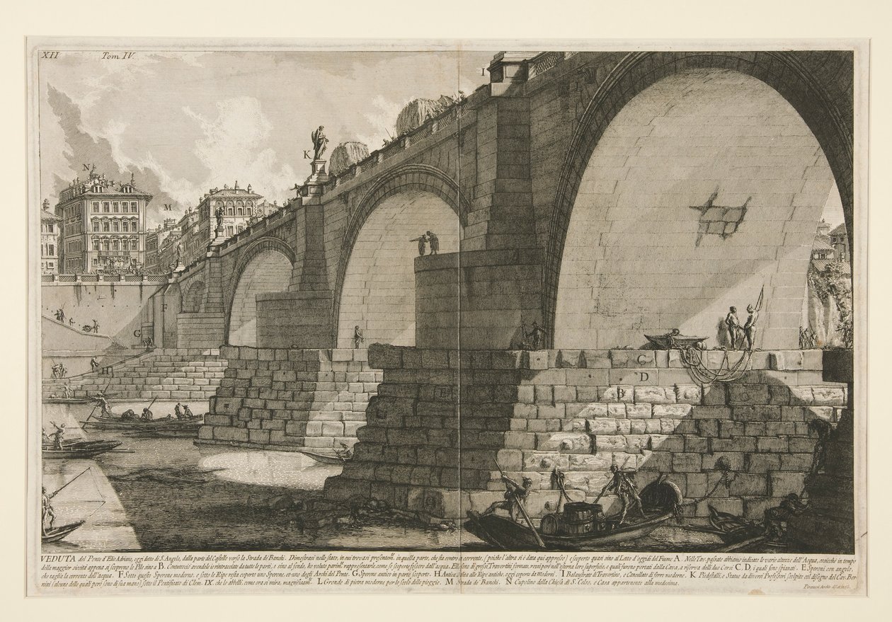 Utsikt over broen d av Giovanni Battista Piranesi