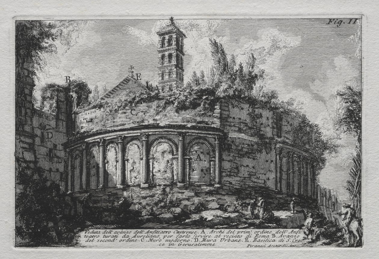 Utsikt over restene av Castranse amfiteater av Giovanni Battista Piranesi