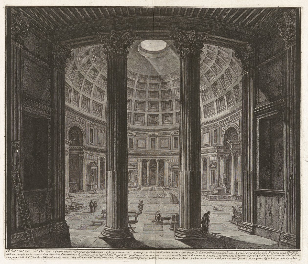 Innvendig utsikt over Pantheon av Giovanni Battista Piranesi