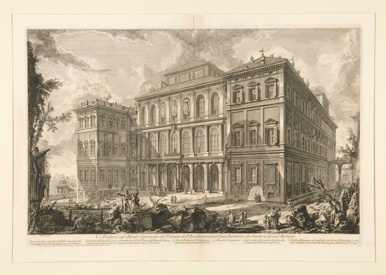 Utsikt over Palazzo dell av Giovanni Battista Piranesi