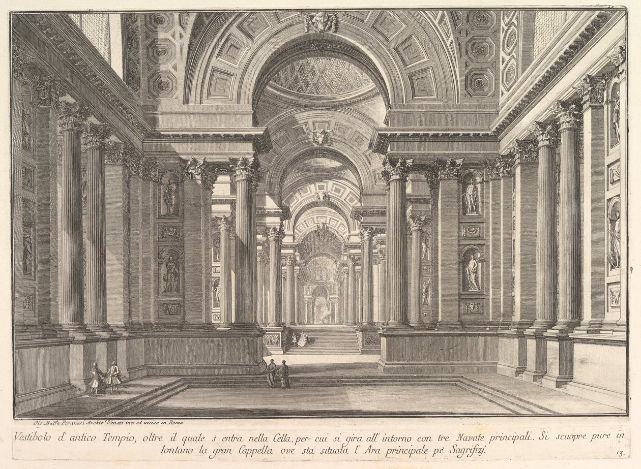 Forhall i et antikt tempel... (Vestibolo d