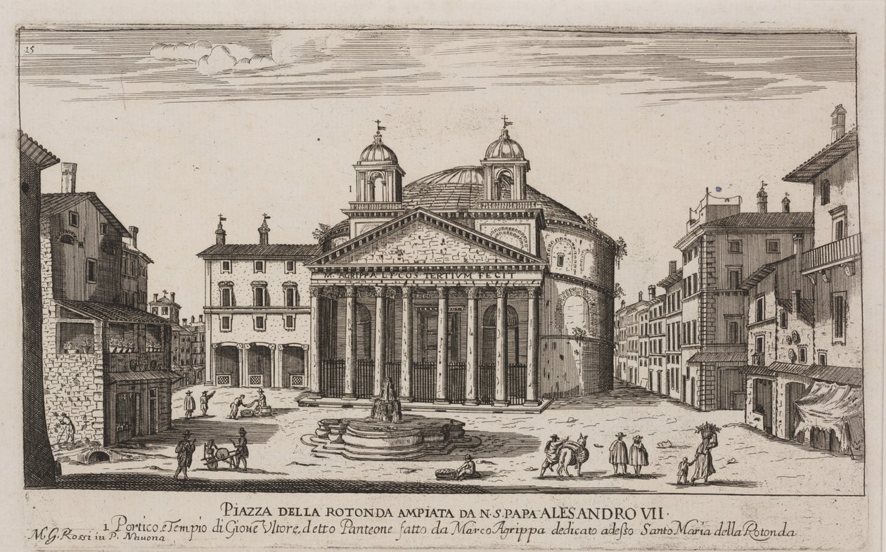 Utsikt over Pantheon, ca. 1778-92 (radering) av Giovanni Battista Piranesi