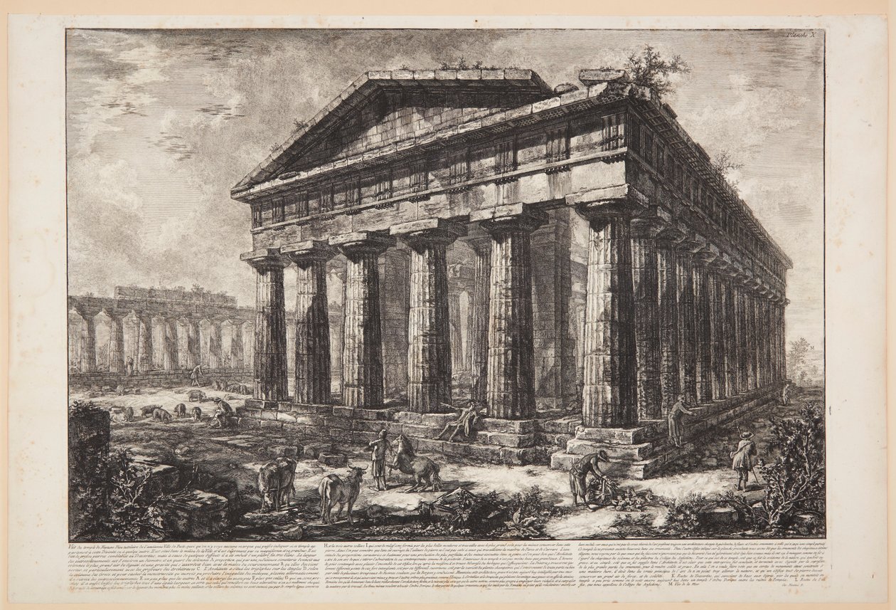 Utsikt over Neptun-tempelet [...] av Giovanni Battista Piranesi