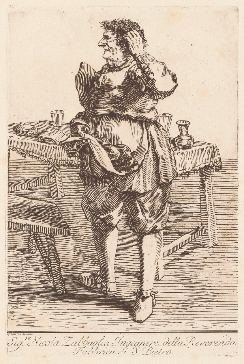 Mr. Nicola Zabbaglia av Giovanni Battista Piranesi, after Pier Leone Ghezzi