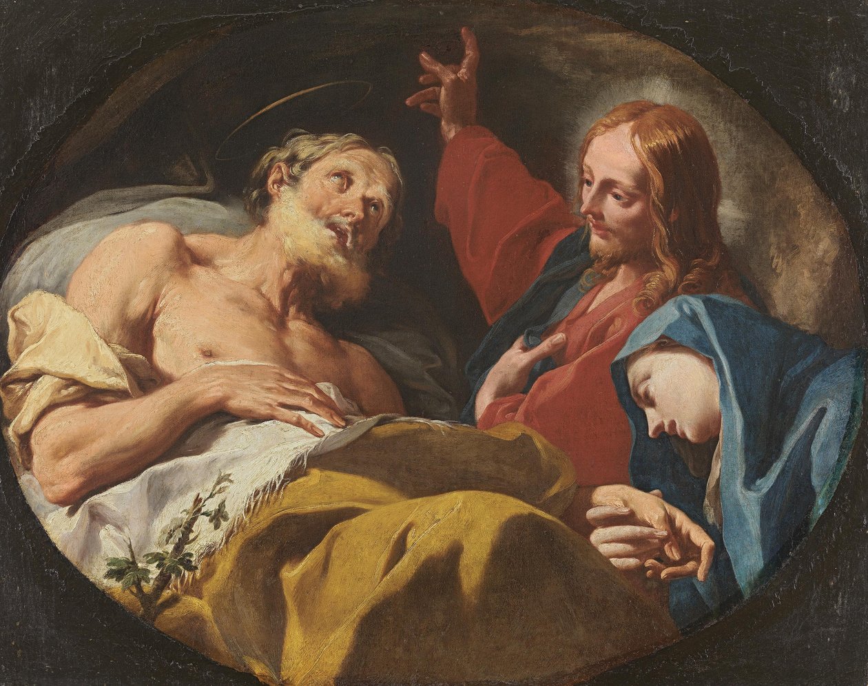 Der Tod des hl. Joseph av Giovanni Battista Pittoni