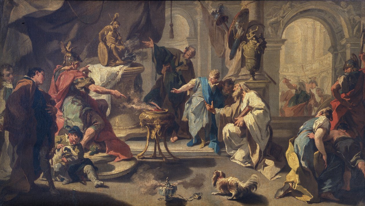 Hannibal sverger evig fiendskap til romerne, ca. 1723 (olje på lerret) av Giovanni Battista Pittoni
