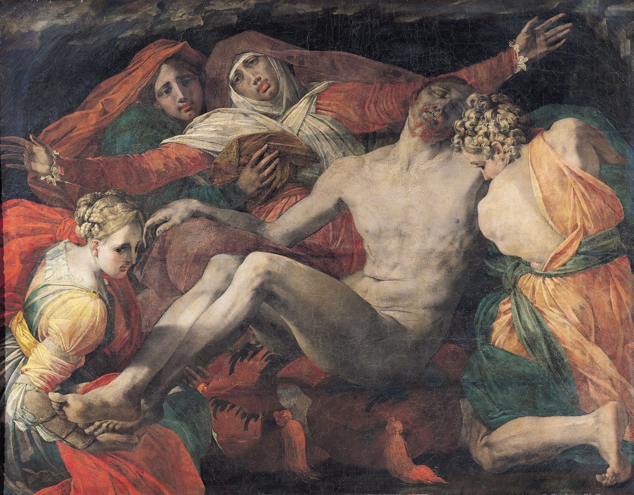 Pieta, 1530-35 av Giovanni Battista Rosso Fiorentino
